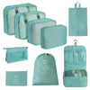 Bolsa de almacenamiento para viajes transfronterizos, set de neceser, bolsa de almacenamiento organizadora de ropa para equipaje de siete piezas, bolsa de almacenamiento de viaje
