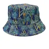 Sombrero de Pescador Estampado Transfronterizo, Reversible, Unisex, Sombrero Versátil para Viajes al Aire Libre con Protección Solar, Sombrero de Cubo de Moda Estilo Europeo y Americano