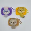 Cartera de Peluche Zootopia Dibujo Animado Lindo Cabeza de Nick y Judy Bolsa para Auriculares Colgante Portátil para Estudiante Regalo