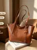 Bolso vintage de gran capacidad para mujer transfronterizo, nuevo bolso de hombro versátil y simple de otoño 2026, bolso tote de alta calidad
