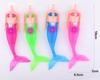 Juguete de Niña Sirena que Parpadea de 29cm Cuerpo de Muñeca Sirena con Luces de Colores Juguete Pequeño Regalo para Vendedores Ambulantes