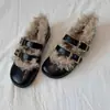 Zapatos de felpa otoño e invierno zapatos de algodón zapatos Mary Jane para mujer cómodos para usar al aire libre cálidos nuevos elegantes 2026 de corte bajo franceses versátiles