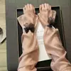 Elegantes mangas de protección solar de hilo perlado con lazo para mujer, verano, estilo INS, mangas de seda helada, protección para los brazos a prueba de viento, mangas de campana