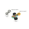Accesorios de Base de Repuesto para Clavos de Oreja de 0.8/1.0/1.2 mm Accesorios de Base Cilíndrica de Bola para Clavos de Oreja de Acero Inoxidable
