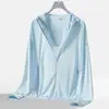 Ropa de protección solar de seda helada upf50 para hombre, abrigo fino de verano transpirable para exteriores, ropa de pesca con protección ultravioleta para mujer