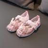 Sapatos Bordados para Meninas 2025, Sapatos de Malha Estilo Chinês para Crianças, Sapatos da Dinastia Han, Sapatos para Apresentação de Fantasia de Bebê, Sapatos de Tecido de Malha