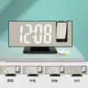 Reloj de Proyección LED Personalizado Transfronterizo, Reloj Despertador Digital Multifuncional, Reloj Electrónico con Luz Dinámica Automática con Enchufe USB