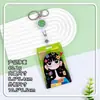 Nuevo estilo tarjetero para niñas, gafete de identificación de estudiante, funda para tarjeta con cordón para cuello anti-pérdida, protector de tarjeta de identificación unisex, estuche rígido
