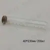 Tubo de Ensaio Graduado de Vidro de Fundo Arredondado com Borda Enrolada, Resistente a Altas Temperaturas, Grande Capacidade, Alto Borossilicato, Disponível em 100/150/200ml