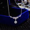 Collar de Flor de Cerezo de Plata de Ley S999 para Mujer Lujo Accesible Bosque Nicho Cadena para Clavícula de Gama Alta Rama de Flor Collar de Laurel Regalo