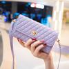 Aplicável a iPhone Samsung Huawei celular capa de couro universal estilo Chanel bolsa crossbody bolsa de armazenamento capa de couro