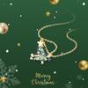 Collar con diseño original de BaObAo en plata de ley s925 con forma de estrella mágica y árbol de Navidad para niñas, regalo de lujo para las fiestas.