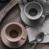 Taza de café personalizada estilo ins transfronterizo taza vintage de gres taza para latte par de tazas para pareja taza de cerámica para café platillo