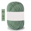 Hilo de Algodón Coreano de Leche de 4 Hebras, Lana Media, Bola de Hilo de Grosor Medio para Muñecas Hechas a Mano, Hilo para Crochet, Bola de Hilo Tejida a Mano