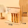 Bolsa de Empaque para Horneados Ventana Transparente Bolsa de Papel Kraft Blanco Repostería Alimentos Horneados Bolsa Sellada Bolsa de Empaque para Horneado de Pan Tostado