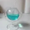 Estilo Insta Copo de Cocktail Vinho Tinto com Rede Copo com Canudo Copo de Bar para Misturar Copo Alto para Bebidas
