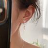Pendientes de mariposa elegantes y exquisitos de estilo coreano para mujer, aretes asimétricos de lujo con luz de nicho de piedra lunar, aretes con sentido de diseño avanzado