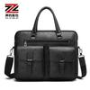Bolsa de ombro masculina de negócios transfronteiriça, grande capacidade, resistente ao desgaste, bolsa transversal de PU, multifuncional, repelente de água, pequena bolsa para comércio exterior