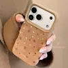 Estrelas Douradas Adequado para Capa de Celular Apple Iphone18Promax 17 15 Outono e Inverno Marrom Retrô 13 Couro 11 Macio