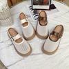 Zapatillas de salón francesas estilo Baotou para mujer 2025 verano nuevo vintage para combinar con todo malla slip-on huecas Bocken zapatillas de salón