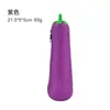 Estojo de Lápis Fruta Banana de Silicone Estojo de Lápis Criativo Legume Cenoura Impermeável Grande Capacidade Papelaria Criativa para Estudante