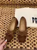 Zapatos de Mujer de Punta Cuadrada Estilo Francés 2026 Nuevos Zapatos de Tacón Medio con Tacón Oculto, Banda Elástica de Satén y Lazo