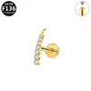 Gaibei Transfronterizo Europeo y Americano Aleación de Titanio G23 Moda Grado Médico Joyería para Piercings Rosca Interna Joyería de Pendiente de Botón de Lazo