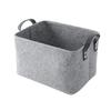 Cesta de Ropa Sucia de Fieltro con Asas de Cuero de Doble Cara, Cesta de Almacenamiento para Artículos Varios del Hogar, Fabricante Mayorista