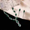Nuevo Estilo Ins Transfronterizo Lujo Accesible Cadena de Garra de Cristal Super Brillante Collar Pulsera de Celebración de Banquete para Mujer Set Completo de Joyería de Diamantes