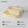 Cajas desechables para llevar, recipientes de comida hechos a medida, cajas para llevar a base de almidón de maíz, tazones de sopa biodegradables de grado alimenticio