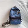 Mochila Moderna Genial para Hombre Estilo Coreano Simple Estudiante de Secundaria Ligera Doble Correa para el Hombro para Mujer Gradiente Gran Capacidad Alta Calidad Duradera Estudiante Universitario