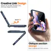 Adecuado para funda de teléfono magnética iPhone Duo, acabado mate transparente con eje central integrado, funda plegable Apple con tacto similar a la piel y protección anticaída