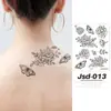 Nuevas pegatinas de tatuaje temporales negras individuales transfronterizas, pegatinas personalizadas para la cara, pegatinas para el brazo, pegatinas para la clavícula, pegatina de tatuaje