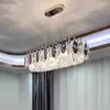 Lámpara de araña para sala de estar, simple y moderna, lámpara de araña elegante para dormitorio, lámpara de araña de cristal de lujo ligero y de alta gama, lámpara de techo para comedor