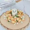 Pequeño Portavelas de Flores Silvestres Corona Decoración para Fiesta de Banquete Copa de Vino Suministro Transfronterizo Corona de Graduación de Primavera