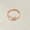 Europa y Estados Unidos pulsera de serpiente de circón transfronteriza diseño de nicho femenino chapado en 18k pulsera abierta de hueso de serpiente pulsera de moda venta al por mayor