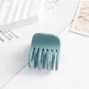 Nuevo Pinza de Garra Pequeña Mate Estilo Transfronterizo para Mujer, Pinza Versátil Oscura para Cola de Caballo con Dientes, Accesorio para el Cabello de Moda