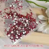 Al por mayor 1440 Rojo Redondo Ss4 Manicura Planos Base Diamante Vidrio Cristal Rey Abanico Joyería de Diamantes para Uñas DIY