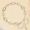 Corrente de Cintura Sexy de Metal com Pérolas e Borboletas Estilo Praia Corrente de Cintura Corrente de Pérolas Corrente Corporal com Franjas Europeia e Americana