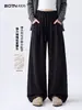 Pantalones forrados de polar para niñas, ropa exterior de invierno, pantalones glutinosos, nuevo estilo 2026, pantalones casuales para niños, para niñas mayores, pantalones de pierna ancha de otoño e invierno