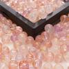 Cuentas redondas de vidrio de 8 mm con efecto hielo a través de tinta floreciente dorada, pulsera DIY hecha a mano, cadena para teléfono móvil, cuentas redondas de burbuja al por mayor