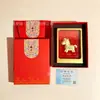 Colgante redondo bañado en oro juego de caja de regalo múltiples patrones disponibles recuerdo para festivales y viajes con coche regalo para actividades llavero colgante