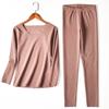 Conjunto de ropa interior térmica sin costuras de doble cara de terciopelo alemán para mujer, invierno, terciopelo, calefacción, pantalones de otoño, 3 veces respetuoso con la piel