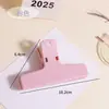 Clipes magnéticos de plástico em cores de macaron para documentos de escritório e contas, organizador de mesa para uso doméstico