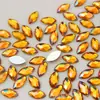 Rhinestones Acrílicos Cor Ab Olho de Cavalo 4*8mm com Fundo Plano para Decoração de Joias, Maquiagem Facial, Adesivos de Sobrancelha, Materiais DIY