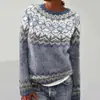 Nuevo suéter de punto para mujer estilo europeo y americano de Amazon, artículo popular de Wish, suéter de punto holgado de moda con bloques de color y cuello redondo