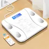 Balanza de Grasa Corporal Recargable Conectada por Bluetooth Inteligente Precisa Báscula Electrónica Báscula de Peso y Cintura Pesaje para Uso en Casa