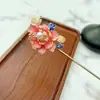 Grampo de cabelo de flor de pérola grampo de cabelo feminino joia antiga de alta qualidade chinesa grampo de cabelo acessórios para roupas chinesas franja passo atacado