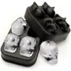 Molde de hielo con forma de calavera de silicona para cubitos de hielo, película para hacer hielo de grado alimenticio, caja de hielo para bar de whisky, venta al por mayor