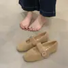 Sapatos de pelúcia para calçar em um passo só, calçados femininos para uso externo 2026, sapatos de inverno femininos, sapatos femininos, estilo coreano, sapatos Mary Jane, sapatos de dirigir forrados com fleece, sapatilhas